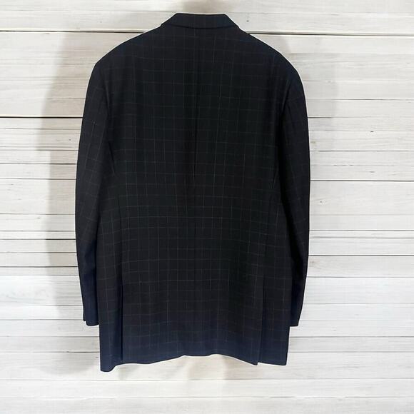 Joseph Abboud Mark Shale Blazer-Black with gold square pattern-Size 44X - Picture 2 of 6